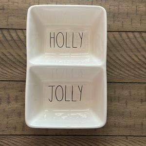 Rae Dunn Christmas “Holly Jolly” Candy Dish